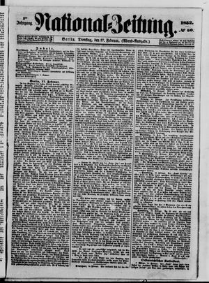 Nationalzeitung on Feb 17, 1852