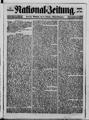 Nationalzeitung vom 18.02.1852