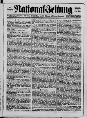 Nationalzeitung vom 19.02.1852