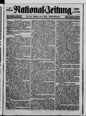 Nationalzeitung vom 01.03.1852