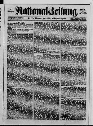 Nationalzeitung vom 03.03.1852