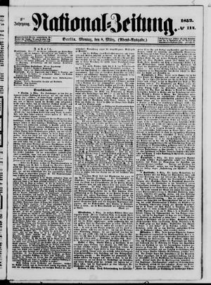 Nationalzeitung vom 08.03.1852
