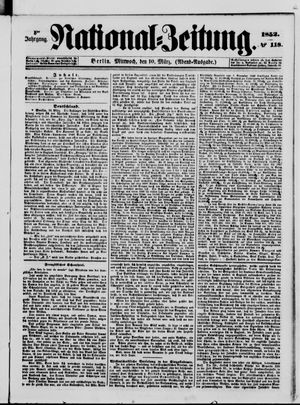 Nationalzeitung vom 10.03.1852