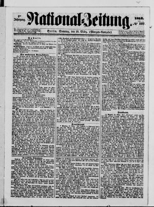 Nationalzeitung vom 21.03.1852