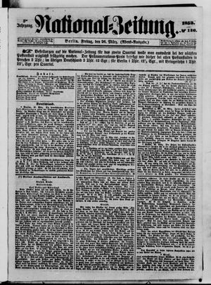 Nationalzeitung vom 26.03.1852