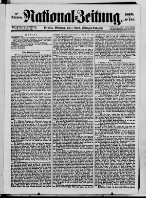 Nationalzeitung vom 07.04.1852