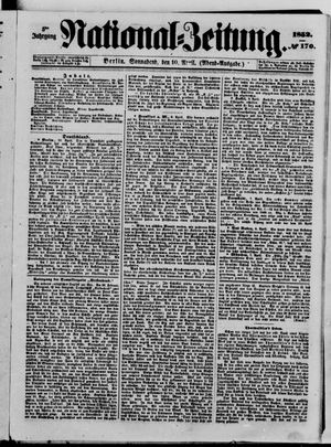 Nationalzeitung vom 10.04.1852
