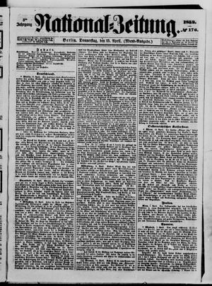 Nationalzeitung vom 15.04.1852