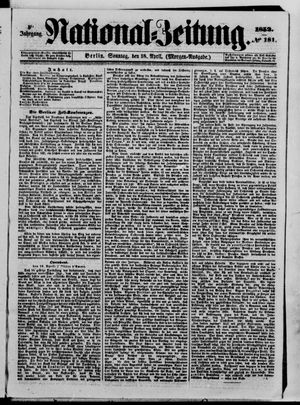 Nationalzeitung vom 18.04.1852