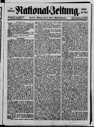 Nationalzeitung vom 19.04.1852