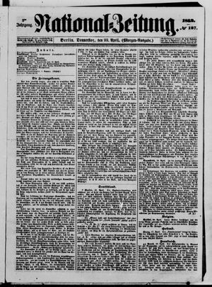Nationalzeitung vom 22.04.1852