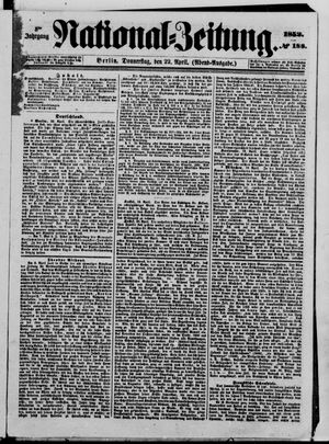 Nationalzeitung on Apr 22, 1852