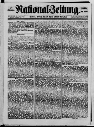 Nationalzeitung vom 23.04.1852