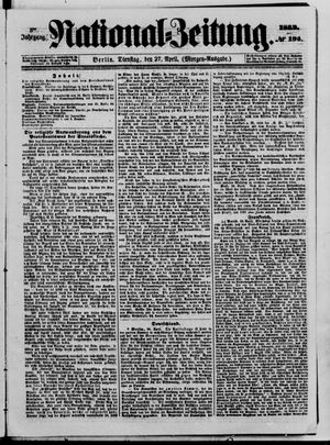 National-Zeitung vom 27.04.1852