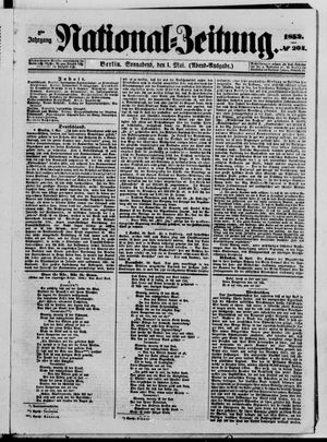 Nationalzeitung vom 01.05.1852