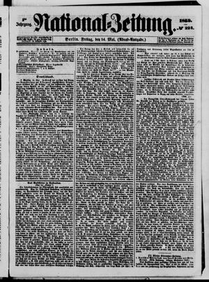 Nationalzeitung vom 14.05.1852