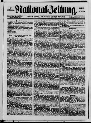 Nationalzeitung vom 28.05.1852