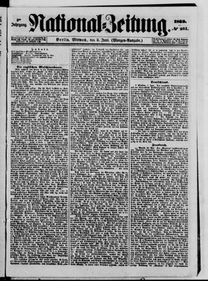 Nationalzeitung vom 02.06.1852