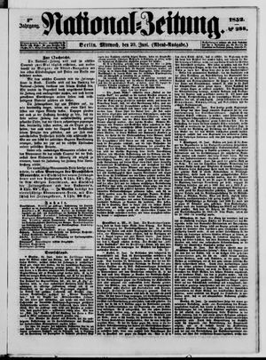 Nationalzeitung vom 23.06.1852
