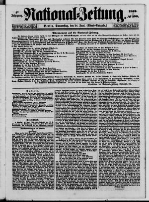 Nationalzeitung vom 24.06.1852