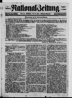 Nationalzeitung vom 30.06.1852