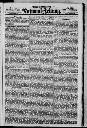 Nationalzeitung vom 21.07.1852