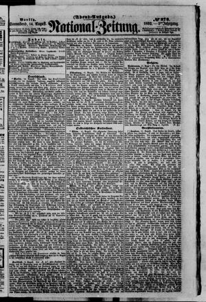 Nationalzeitung vom 14.08.1852