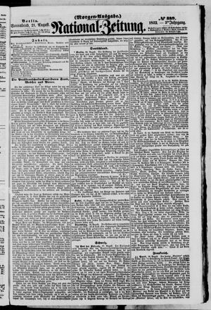 Nationalzeitung vom 21.08.1852