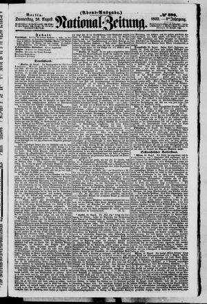 Nationalzeitung vom 26.08.1852