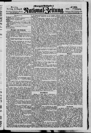 Nationalzeitung vom 27.08.1852