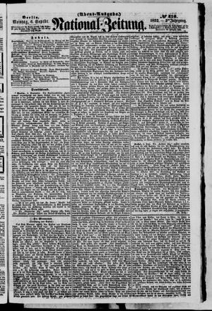 Nationalzeitung vom 06.09.1852