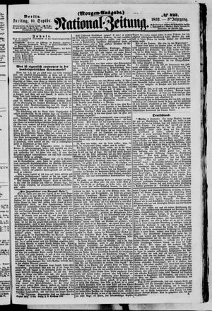 Nationalzeitung vom 10.09.1852