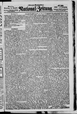 Nationalzeitung vom 13.09.1852