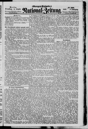 Nationalzeitung vom 14.09.1852