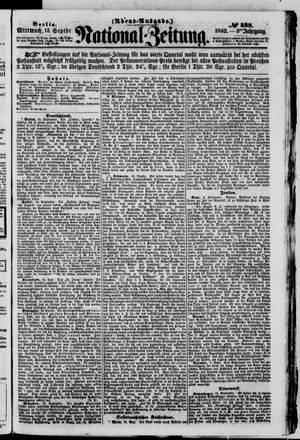 Nationalzeitung vom 15.09.1852