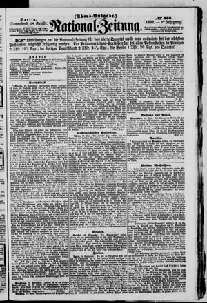 Nationalzeitung vom 18.09.1852