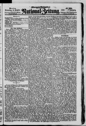 Nationalzeitung vom 19.09.1852