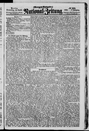 Nationalzeitung vom 23.09.1852