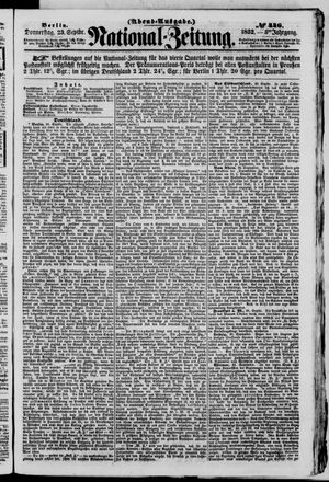 Nationalzeitung vom 23.09.1852