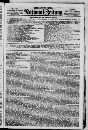 Nationalzeitung vom 30.09.1852