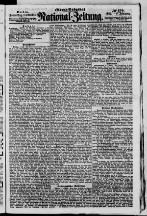 Nationalzeitung vom 07.10.1852