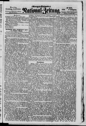 Nationalzeitung vom 10.10.1852