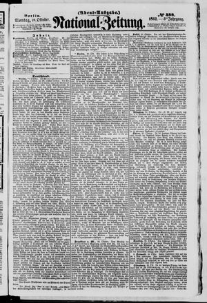 Nationalzeitung vom 18.10.1852