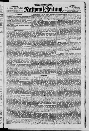 Nationalzeitung vom 22.10.1852