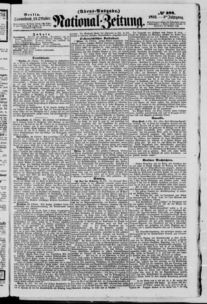 Nationalzeitung vom 23.10.1852