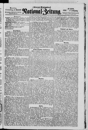 Nationalzeitung vom 11.11.1852