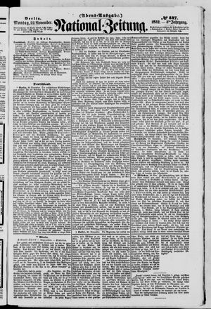 Nationalzeitung vom 22.11.1852