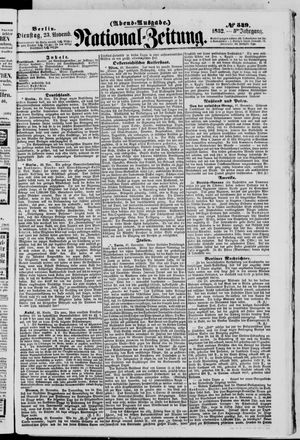 Nationalzeitung on Nov 23, 1852