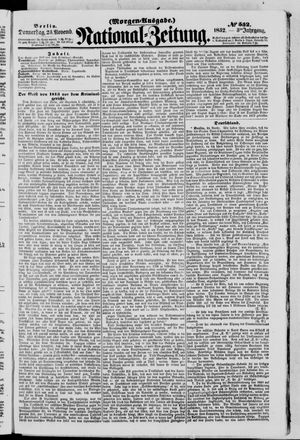 Nationalzeitung vom 25.11.1852