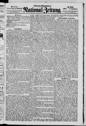 Nationalzeitung vom 25.11.1852